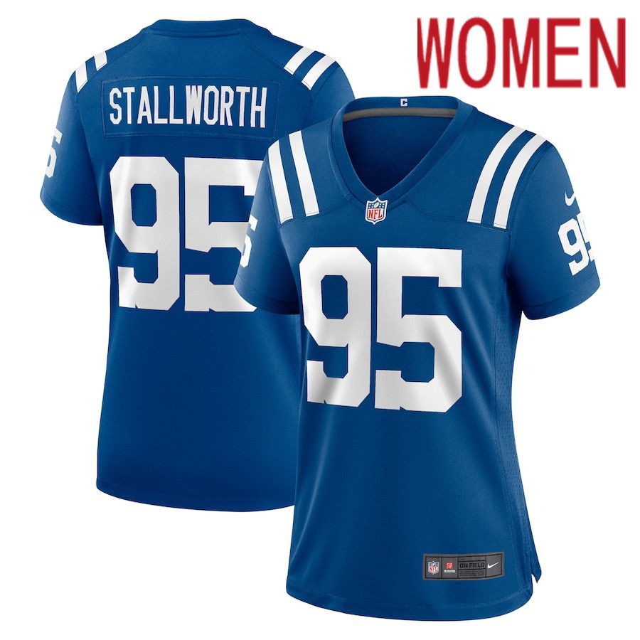 Cheap Women Indianapolis Colts 95 Taylor Stallworth Nike Royal Game Player NFL Jersey